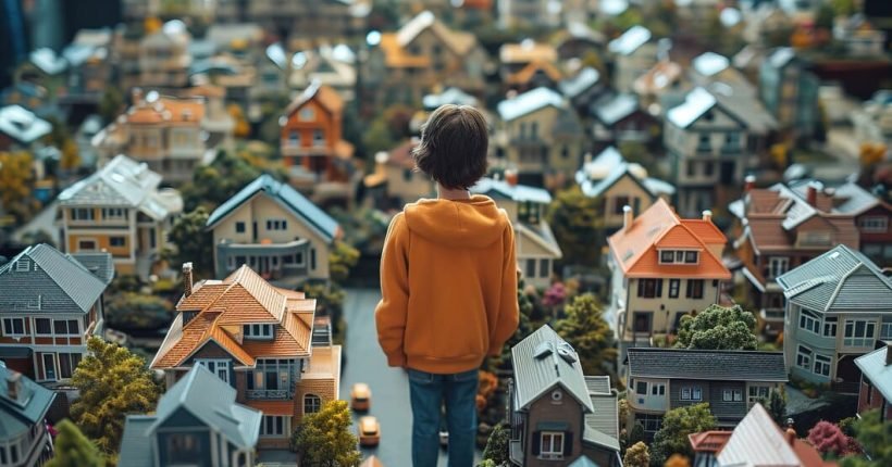 kid-surrounded-by-tiny-houses_23-2151191365
