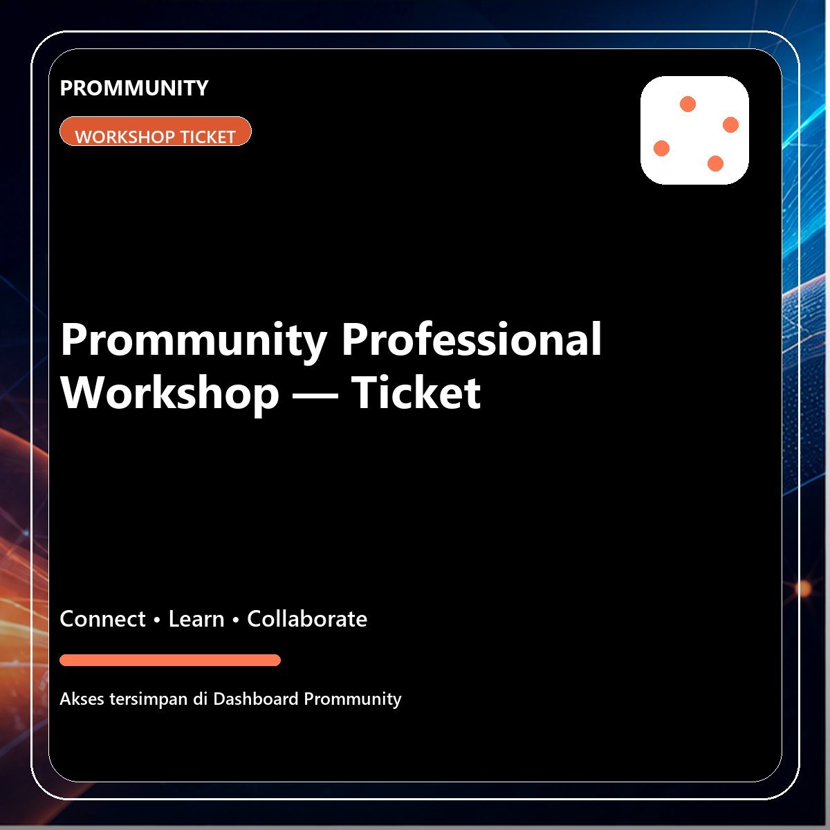 Prommunity Professional Workshop – Ticket graphic product cover
