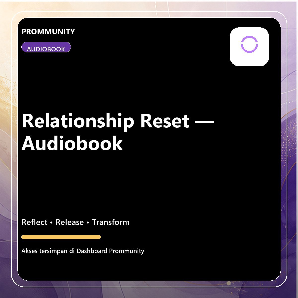 Relationship Reset – Audiobook graphic product cover